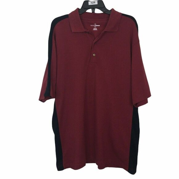 NIKE GRAND SLAM POLO SHIRT MENS SIZE‎ LARGE MAROON BLACK GOLF PULLOVER - Picture 1 of 6